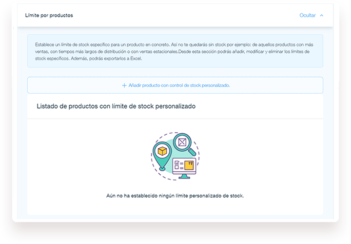 Wix product-specific low-stock thresholds (español)